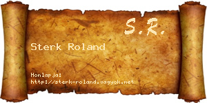 Sterk Roland névjegykártya